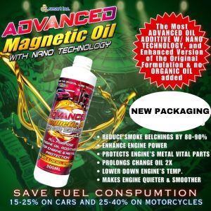 Advanced Magnetic Oil Additives 1LITER/500ML/250ML/60ML Racing Oil for Gas & Diesel Minimize Emission of Harmful Gasses