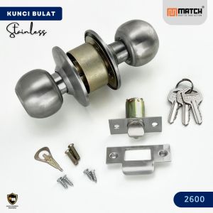 VINCITORY  Kunci Bulat stainless/handle pegangan pintu/gagang kamar mandi/kunci toilet | 126