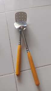 sutil putulan gagang kayu lubang dan tanpa lubang / spatula gagang kayu / sodet gagang kayu 1 pcs