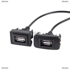 [COD] Abulaia แดชบอร์ดรถ Flush MOUNT USB 2.0 Port PANEL MALE TO FEMALE EXTENSION CABLE Adapter สำหรับ vigo RAV4