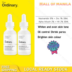 The ordinary Niacinamide 10%+Zinc 1% + Alpha Arbutin 2%+HA Serum & Essence reducing dark yellow inhibiting melanin and diminishing spots【Ready stock】