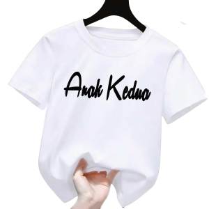 Baju Kaos Anak Terbaru Tulisan Anak Kedua / Kaos Anak Laki Laki Dan Perempuan Umur 1-12 Tahun