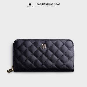 Ví Yuumy (Thời trang nữ họa tiết caro - Ví da Seasand YV74)