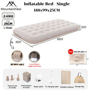 MOUNTAINHIKER air mattresses25cm Thick Camping Air  Mattress Built-in Air Pump automatic portable foldable camping tentSZK1114