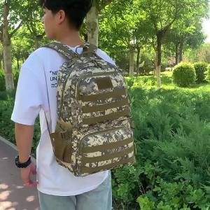 FE รุ่นใหม่ 50L กระเป๋าเป้สะพายหลังยุทธวิธีลายพรางกันน้ำกระเป๋าปีนเขาความจุขนาดใหญ่กระเป๋าเป้สะพายหลังตั้งแคมป์กีฬาสำหรับชายและหญิง