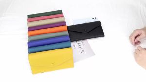 Smart King New Cowhide Long Wallet for Women Large Capacity Wallets Genuine Cow Leather Purses Envelope Slim Clutch Phone Purse㏇0706