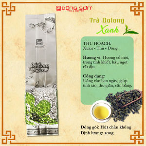 Trà Ô Long Xanh - Trà Ô Long Đông Sơn lên men nhẹ vị ngọt thanh khiết dễ chịu - Gói 100g