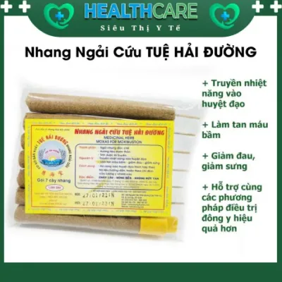 Điếu Ngải Cứu Đông Y - Nhang Ngải Cứu TUỆ HẢI ĐƯỜNG [GÓI 107 CÂY] - Điếu Ngải Cứu Hỗ Trợ Đau Nhức Xương Khớp
