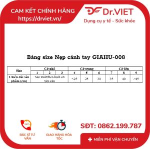 Nẹp cánh tay GIAHU-008 có chức năng cố định gãy trật khớp vùng khuỷu tay sau chấn thương hoặc sau phẫu thuật