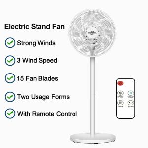 KANAZAWA Electric Kipas Stand Fan 3 Tingkat Kecepatan Kipas Lantai Remote Control