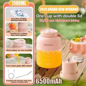 3 second ice crushing OSTMARS 3in1 Fruit Juice Blender 1100ml German import Juice blender portable USB Rechargeable Juice Maker