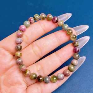 [现货] 6mm 西瓜碧玺手链｜平衡情绪 × 守护爱情 × 调和能量｜Watermelon Tourmaline Bracelet｜Emotional Balance • Love • Harmony