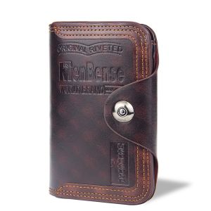 Elegant Multifunctional PU Leather Wallet for Men with Card Slots and Document Pocket