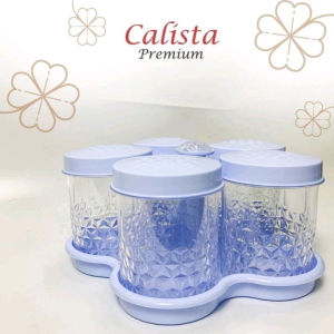 calista set toples lima daun plus nampan bpa free kulitas food grade free box dus