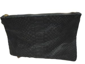 tas selempang & bahu wanita / tas wanita / Tas Clutch Kulit Ular Python Sanca Asli Model Envelope