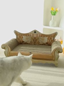 Aikenn Large Cat Scratching Sofa Bed Corrugated Wear Resistant Cat Nest Toy Katil Kucing