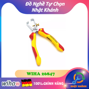 Kìm Tuốt Dây Điện 160mm Cách Điện 1000 Volt WIHA 26847 [Chính hãng Đức/ Germany]