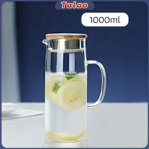 Talao Heat Resistant Kettle Jug Glass Water Jar Hot and Cold Juice Coffee Tea 1500ml