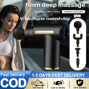 【COD+Local Delivery】Japan import Fascia Massage Gun Fitness Vibration Body Care Multi Function High Quality Therapeutic Massager For Sport Massager Machine For Body Massage Pain Relief/Portable Electric Massager Massage Slimming Device