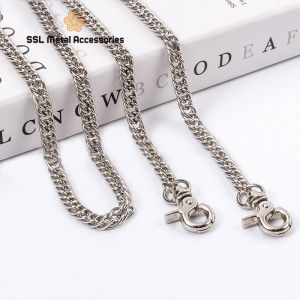 Dây xích thời trang mới bằng kim loại xích đôi đan chéo cho túi xách dày 7mm XHL-C06 (1 dây)