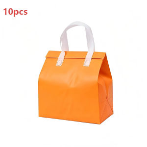 10PCS Thermal Insulation Bag Waterproof Food Delivery Insulated Bag Self Adhesive Non-Woven Tote Bag