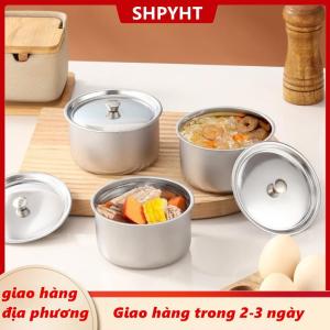 [COD] SHPYHT Giao hàng địa phương 1 3 5 cái bát trứng hấp bằng thép không gỉ Bát hầm salad trái cây gạo Ramen có nắp đậy hộp đựng thức ăn Cốc súp Bộ đồ ăn nhà bếp