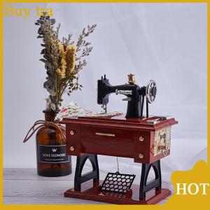 [Buytra] Sewing Machine Music Box Retro Sewing Clockwork Home Crafts Decoration Gift