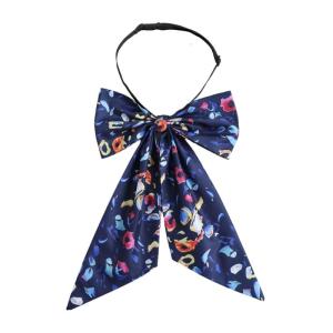 Artistic Print Bowknot Collar Chiffon Fabric Detachable Collar Formal Outfit Accessory for Adult Women Office Outfit