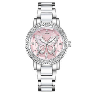 G7 Alponi Watch Fashion Dreamy Big Butterfly Light Luxury Wristwatch Student Workplace Versatile Waterproof Diamond-Studded Womens Quartz Watch 7/7