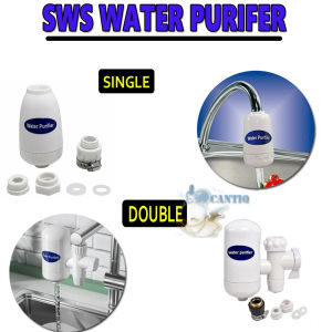 QCF Filter Kran Air Water Purifier SWS SINGLE / DOUBLE Sambungan Keran Air Alat Penjernih Air Saringan Air Filter Alat Penyaring Air Kran Air SWS Ceramic Cartridge Penjernih Air Saringan Air Keran Penyaring Air Hi Tech Filter Air Berkualitas Sws Hi-tech