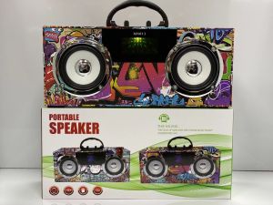 ลำโพงบลูทูธ เบสแน่น USB/TF Card วางโทรศัพท์ได้ รุ่น MN013 ( แถม สายAUX + สายชาร์จ )