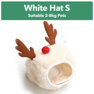 TeekerPet Dog Hat Saliva Towel Bib Cat Hat Christmas Hat Autumn and Winter Clothes Pet Costume
