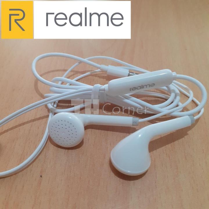 REALME Earphones in ear with Jack 3.5mm putih headset for realme