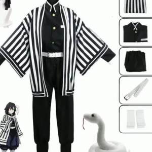 Anime Igflats Obanai Kimono Uniform Wig Cosplay Halloween Party