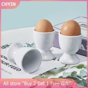 [COD] CHYIN Egg Holder White Egg Cup Holder Hard Soft Boiled Eggs Breakfast Egg Holder Banquet Eggs Supplies Kitchen Accessories
