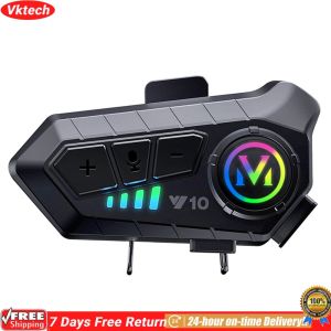 【Ready】【Vktech】 BT 5.3 Headphone Speakers Smart Noise Reduction Helmet Headphone HiFi Level Sound Quality for Ski/Dirtbike/Snowmobile