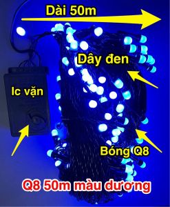 Dây Đèn Trang Trí Ngoài Trời Noel 40m - 180 bóng (Bóng Lục Giác)