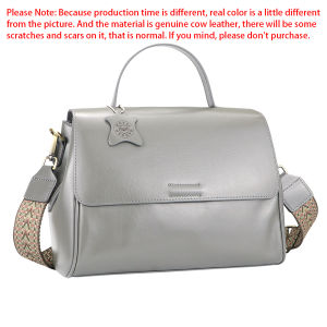Royal Bagger Genuine Leather Womens Crossbody Bag Fashion Vintage Large Capacity Handbags with Two Shoulder Straps 1881