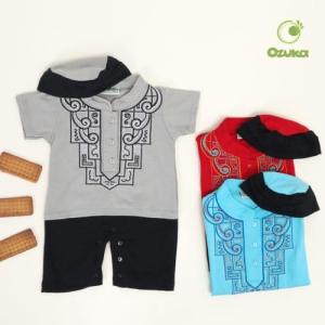 Baju Romper Koko Muslim Jumper Anak Bayi Laki -Laki Cowok Bayi Loecoe