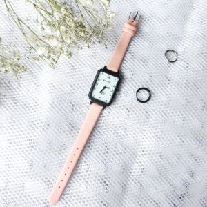 Watchyou Jam Tangan Wanita A0161 Temperament Fashion Square Quartz Watches College Style Ins Personality Simple Student