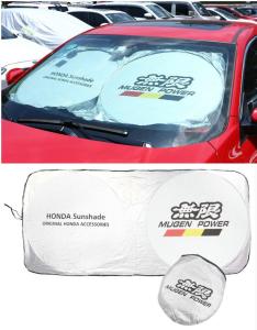 Car Front Rear Windshield Sunshade Dashboard Cover Visor Glass For Honda Insight Civic Accord Crv Fit Jazz Dio City HRV CRV Front Window Sun Shade Foldable Cover Universal Car Accessories