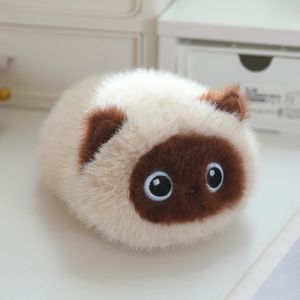 DOWNA Kích thước nhỏ Đồ chơi thú nhồi bông hình mèo Tính năng làm dịu Mềm mại bông xù Mèo nhồi bông Kawaii Thú nhồi bông mèo nhỏ Dành cho các cô gái