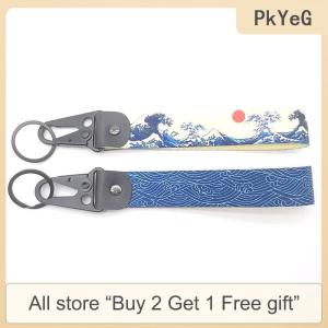 [COD] PkYeG Tool Japanese Car Keychain Nylon Thermal Transfer Key Ring Strap Lanyard Modified Auto Pendant Key Rope
