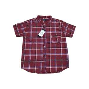 Baju anak laki laki lengan pendek kemko flanel mandarin terbaru 2024 usia 1 sampai 10 tahun