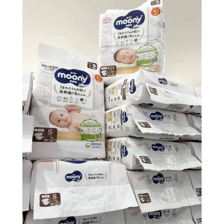 BỈM MOONY NATURAL dán/ quần NB62/S58/ M46/L38/L36/XL32