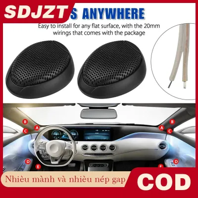 SDJZT 1 cặp loa tweeter vòm xe hơi thông dụng 1000W Loa tần số cao âm thanh mức độ HIFI Giảm tiếng ồn cao chống nước siêu mạnh