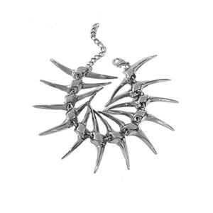 Fashion Thorn Fish Bone Chain Bracelets Simple Exaggerated Metal Bangle Adjustable Link Chain Charm Bracelets