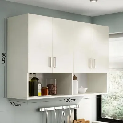 Kitchen Cabinet Wall Cabinets 4 Doors - Laundry Wall Mounted Storage Cabinets Hanging Cabinet