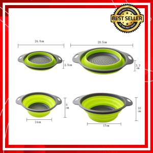 Baskom Lipat Keranjang Silicone / Tempat Cuci Peniris Beras Buah Sayur / Wadah Cuci Beras / Baskom Pencuci Serbaguna / Saringan Cuci Beras / Baskom Cuci Beras Murah