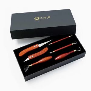 btnx DIY Ceramics Handicraft Repair Billet Modeling and Engraving Tools 6pcs Pottery Double-Head Repair Set Clay Cutting Tools T2Y7B